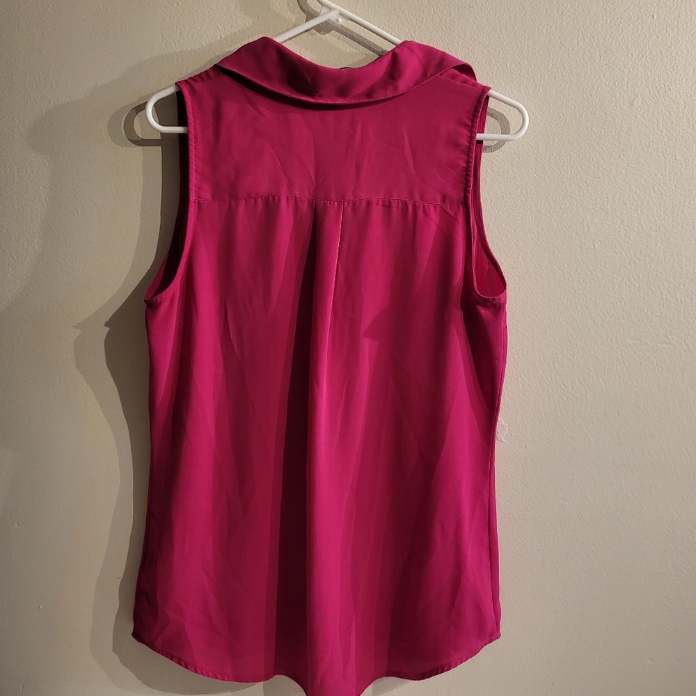 Express Women's Pink Sleeveless Sheer Top - Picture 7 of 7